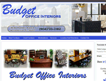 Tablet Screenshot of budgetofficeinteriors.com